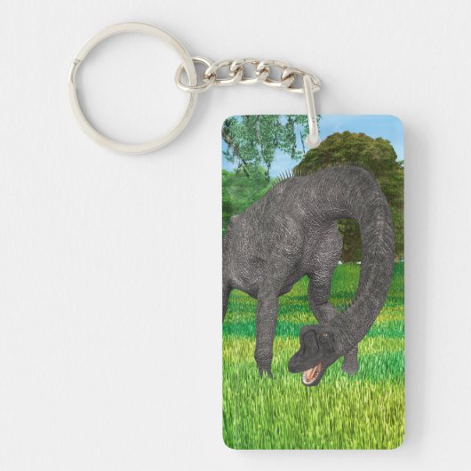 Langnek Dinosaurus Jungle Avontuur Sleutelhanger (Voorkant)