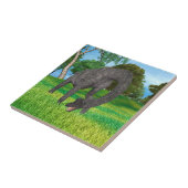 Langnek Dinosaurus Jungle Avontuur Tegeltje (Zijkant)