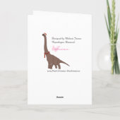 Langnekdinosaurus Brachiosaurus Kerst Special Feestdagen Kaart (Achterkant)