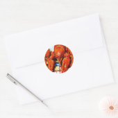 Langoesten Craytfish Ronde Sticker (Envelop)