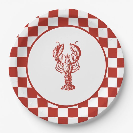 Langoesten / kreeft kook papieren bordje (Voorkant)