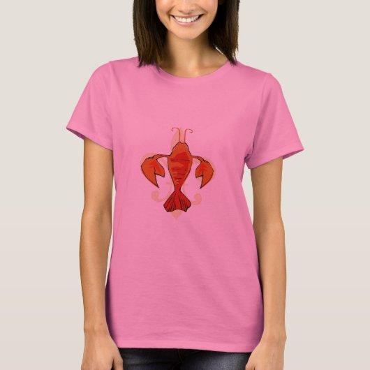langoesten of kreeften Fleur de Lis T-shirt (Voorkant)