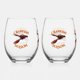 Langoesten op de Bayou Wijnglas Zonder Voet