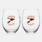 Langoesten op de Bayou Wijnglas Zonder Voet (Voorkant)