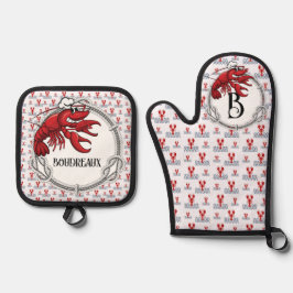 Langoesten Vis en zeevruchten Cajun THEMA Ovenwant & Pannenlap Set