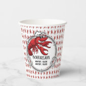 Langoesten Vis en zeevruchten Cajun THEMA Papieren Bekers (Voorkant)