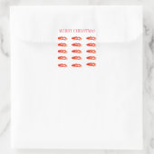 Langoesten Vrolijk kerstfeest Vierkante Sticker (Tas)