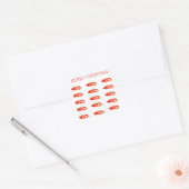 Langoesten Vrolijk kerstfeest Vierkante Sticker (Envelop)