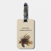  langoesten, zeedieren bagagelabel (Achterkant verticaal)