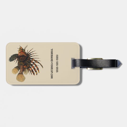  langoesten, zeedieren bagagelabel (Achterkant horizontaal)