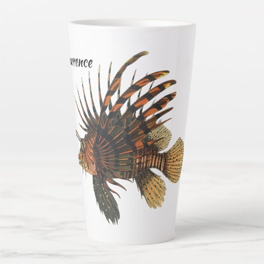  langoesten, zeedieren latte mok (Voorkant)