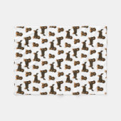 Langoharige Dachshund Fleece Deken (Voorkant (Horizontaal))