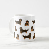 Langoharige Dachshund Koffiemok (Voorkant links)