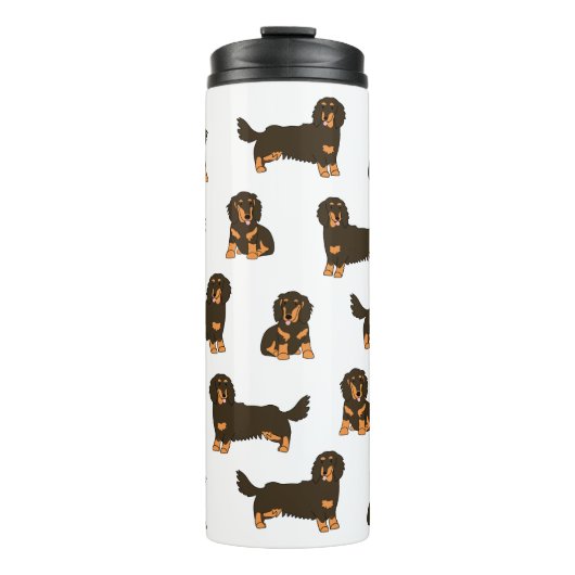 Langoharige Dachshund Thermosbeker (Voorkant)