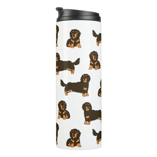 Langoharige Dachshund Thermosbeker (Geroteerd rechts)