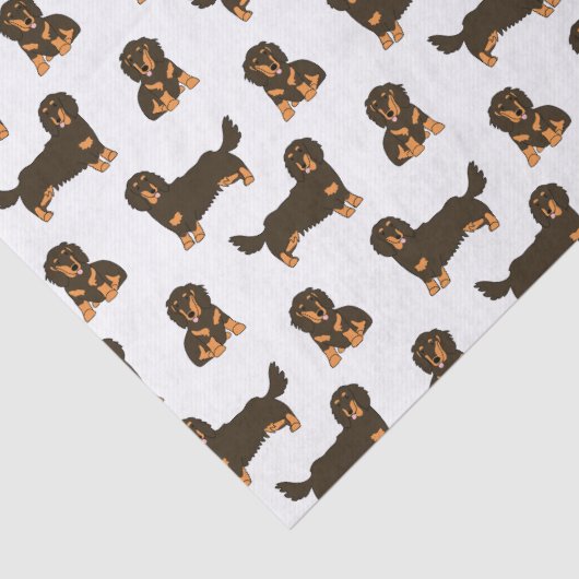 Langoharige Dachshund Tissuepapier (Detail)