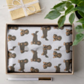 Langoharige Dachshund Tissuepapier (Geschenk)