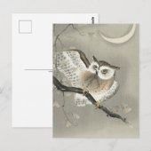 Langoorige uil in ginkgo - Ohara Koson -  kunst Briefkaart (Voorkant / Achterkant)