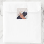 Langoustine met een blok houtskool, c.1830 vierkante sticker (Tas)