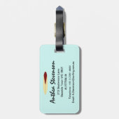 langplanken bagagelabel (Achterkant verticaal)