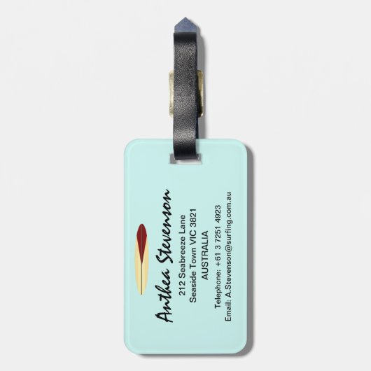  langplanken bagagelabel (Achterkant verticaal)