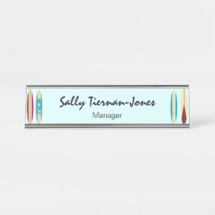 langplanken bureau naambordje