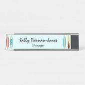  langplanken bureau naambordje (Voorkant)