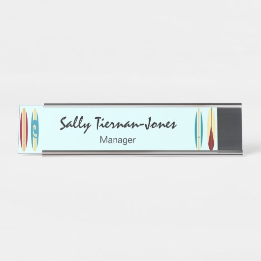  langplanken bureau naambordje (Voorkant)