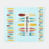 langplanken fleece deken (Voorkant (Horizontaal))