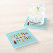  langplanken glazen onderzetter (Schuin)