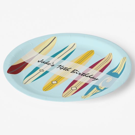 langplanken papieren bordje (Gekanteld)