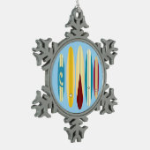 langplanken tin sneeuwvlok ornament (Links)