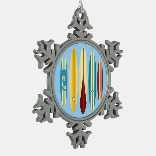  langplanken tin sneeuwvlok ornament (Links)