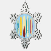 langplanken tin sneeuwvlok ornament (Rechts)