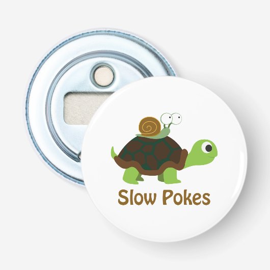 langpokkenschildpad button flesopener (Voorkant)