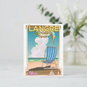 Langre, Cantabria Spanje strandposter Briefkaart (Staand voorkant)
