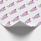 Langs coole roze milkshake cadeaupapier (Hoek)