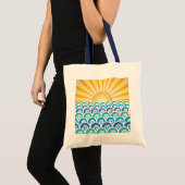 Langs de Blauwe Zak van Golven Tote Bag (Voorkant (product))