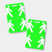 Langs de groene kant badge (Front & Back)