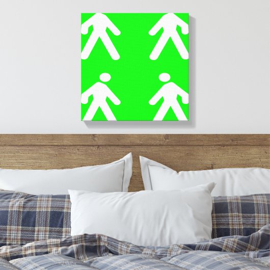 Langs de groene kant canvas afdruk (Insitu (Slaapkamer))