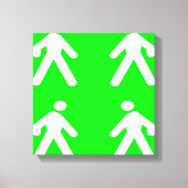 Langs de groene kant canvas afdruk