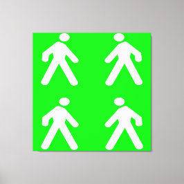 Langs de groene kant canvas afdruk