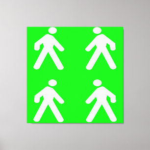 Langs de groene kant canvas afdruk