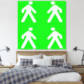 Langs de groene kant canvas afdruk (Insitu (Slaapkamer))