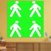 Langs de groene kant canvas afdruk (Insitu (Woonkamer))