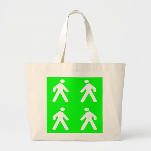 Langs de groene kant grote tote bag (Voorkant)
