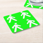 Langs de groene kant kartonnen onderzetters (Schuin)