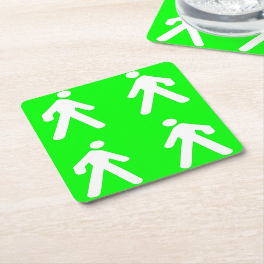 Langs de groene kant kartonnen onderzetters (Schuin)