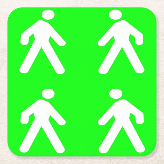 Langs de groene kant kartonnen onderzetters (Voorkant)