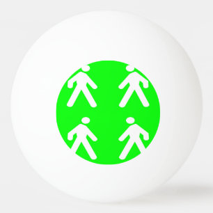 Langs de groene kant pingpongbal
